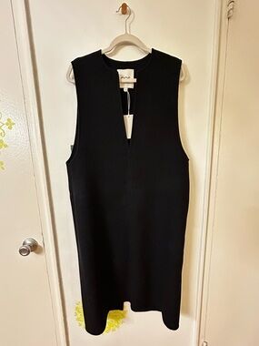 COS Black Sleeveless V-Neck Shift Tunic